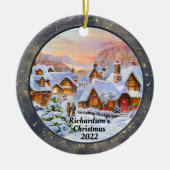 kerstscène keramisch ornament (Voorkant)
