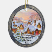 kerstscène keramisch ornament (Links)