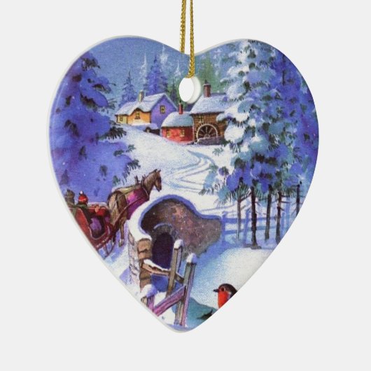  kerstscène keramisch ornament (Rechts)