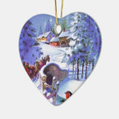 kerstscène keramisch ornament (Links)