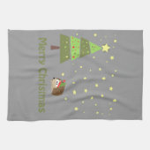 Kerstscène met egel theedoek (Horizontaal)