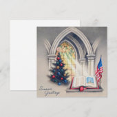  kerstscène met patriottische Heilige Kerst Feestdagenkaart (Voorkant / Achterkant)