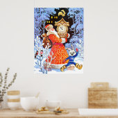 kerstscène met Russische pater Poster (Keuken)