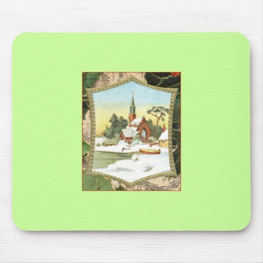 kerstscène muismat (Voorkant)