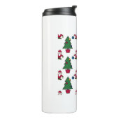Kerstscène naadloos patroon thermosbeker (Gedraaid links)