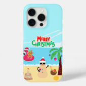 Kerstscène op het strand Case-Mate iPhone case (Achterkant)