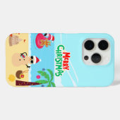 Kerstscène op het strand Case-Mate iPhone case (Achterkant (horizontaal))