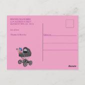 kerstscène Polka-Dot Street Briefkaart (Achterkant)