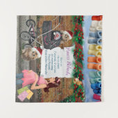 kerstscène Polka-Dot Street Wandkleed (Voorkant (horizontaal))