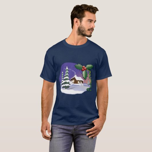 kerstscène t-shirt (Voorkant volledig)