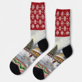 Kerstscène van de Kaart Sokken (Links)