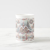 Kerstscène Wallpaper Porselein Kop (Voorkant)