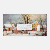 kerstscène winterfeestdag bureaumat (Keyboard & Muis)