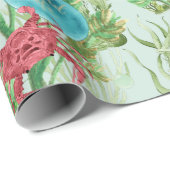 Kerstscène Zee met Island Life Ornament Cadeaupapier (Rol Hoek)