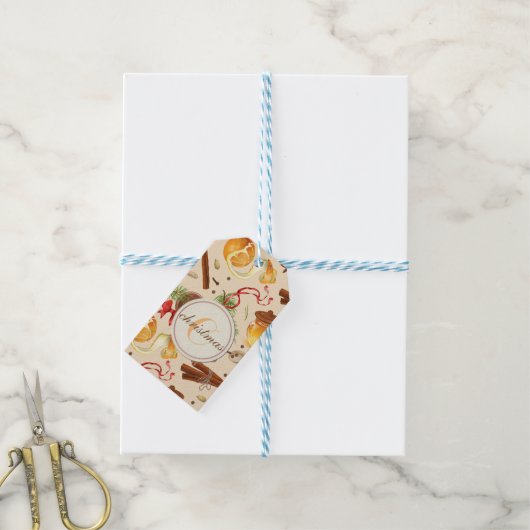 kerstscènes cadeaulabel (Met Touw)