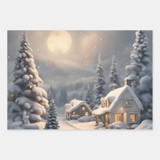 Kerstscènes Inpakpapier Vel (Voorkant 3)