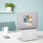 Kerstscènes vinyl sticker (Laptop op bureau)