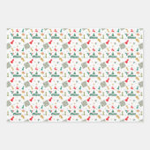 Kerstschaak - Stukken, Boom, Holly, Rendier Inpakpapier Vel (Voorkant 2)