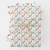 Kerstschaak - Stukken, Boom, Holly, Rendier Inpakpapier Vel (In situ)