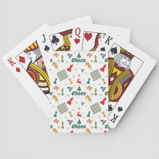 Kerstschaak - Stukken, Boom, Holly, Rendier Pokerkaarten (Achterkant)