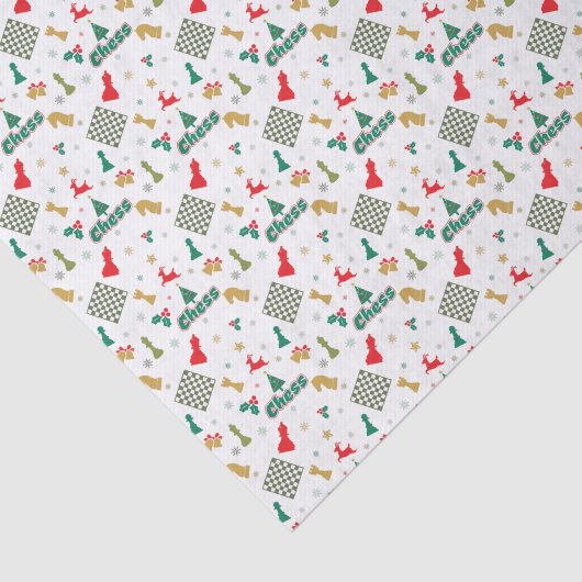 Kerstschaak - Stukken, Boom, Holly, Rendier Tissuepapier (Detail)