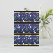 Kerstschaakstukken - Sneeuwvlokken kerstboom Feestdagenkaart (Staand voorkant)