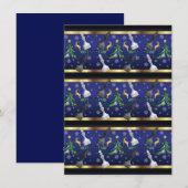 Kerstschaakstukken - Sneeuwvlokken kerstboom Feestdagenkaart (Voorkant / Achterkant)