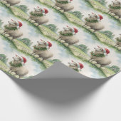 Kerstschaap Aquarel Cadeaupapier (Hoek)