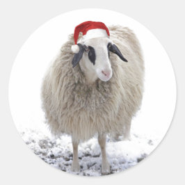 KERSTSCHAAP ENVELOP SEAL ROND STICKER