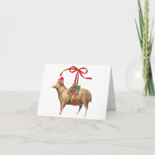 Kerstschaap Feestdagen Kaart