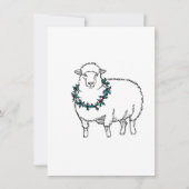 Kerstschaap met Hulst Feestdagenkaart (Voorkant)