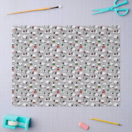 kerstschaap tissuepapier (Craft)