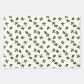 Kerstschaar, bogen, Holly en Mistletoe Inpakpapier Vel (Voorkant 2)