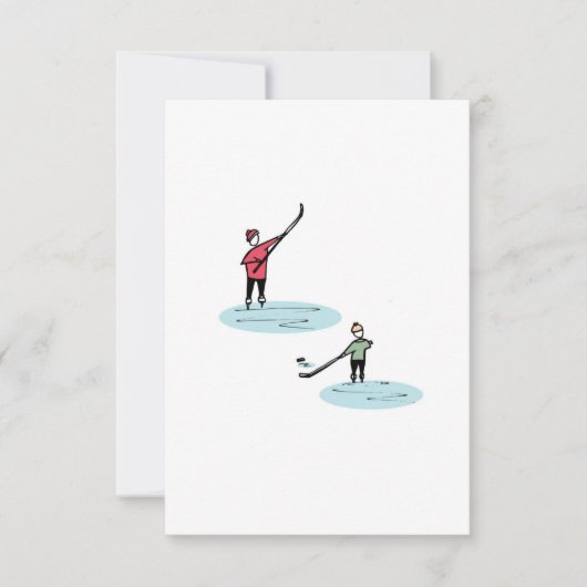 Kerstschaatsen Bedankkaart (Voorkant)