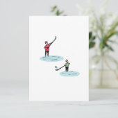 Kerstschaatsen Bedankkaart (Staand voorkant)