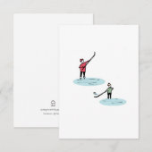 Kerstschaatsen Bedankkaart (Voorkant / Achterkant)