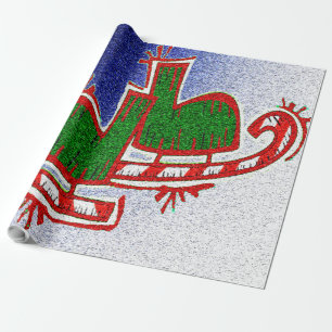 Kerstschaatsen - cadeaupapier