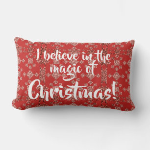 Kerstschaduwen van Red Lumbar Pillow Kussen