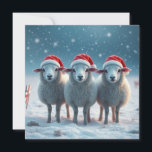 Kerstschapen Feestdagenkaart<br><div class="desc">Deze schattige schapen in de sneeuw zullen deze feestelijke tijd gegarandeerd glimlachen op de gezichten van uw geliefden brengen</div>