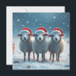 Kerstschapen Feestdagenkaart<br><div class="desc">Deze schattige schapen in de sneeuw zullen deze feestelijke tijd gegarandeerd een glimlach op het gezicht van uw geliefden brengen</div>