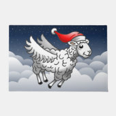 Kerstschapen van de Kerstman Deurmat (Voorkant)