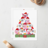 Kerstschapen & Varkensboom Notitiekaartje (Voorkant / Achterkant in situ)