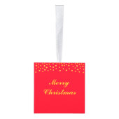 Kerstschatje op rood en goud decoratie (Rechts)