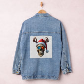 Kerstschedel met kerstmuts en gewei Mystic  Denim Jacket (Hangar)