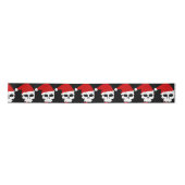Kerstschedel met Santa Hat Gothic Satijnen Lint (Voorkant)