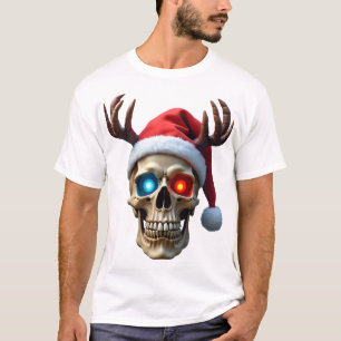 Kerstschedel met Sinterklaashoed en gewei Mystic T-shirt