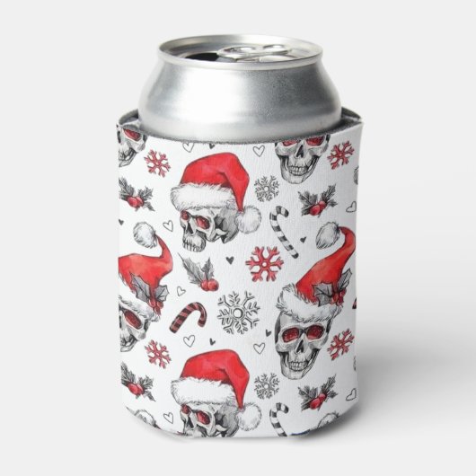 Kerstschedel Santa Koelboxxen - Feestelijk & Fun Blikjeskoeler (Blikje Voorkant)