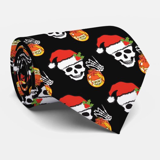 kerstschedel stropdas (Opgerold)