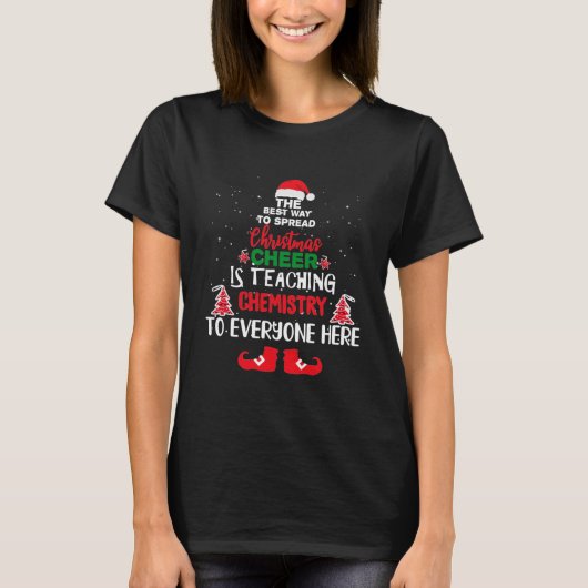 Kerstscheikundedocenten, grappige leraren t-shirt (Voorkant)