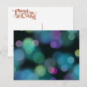 Kerstschemerpatroon in Midnight Blue Briefkaart (Voorkant / Achterkant)